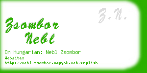 zsombor nebl business card